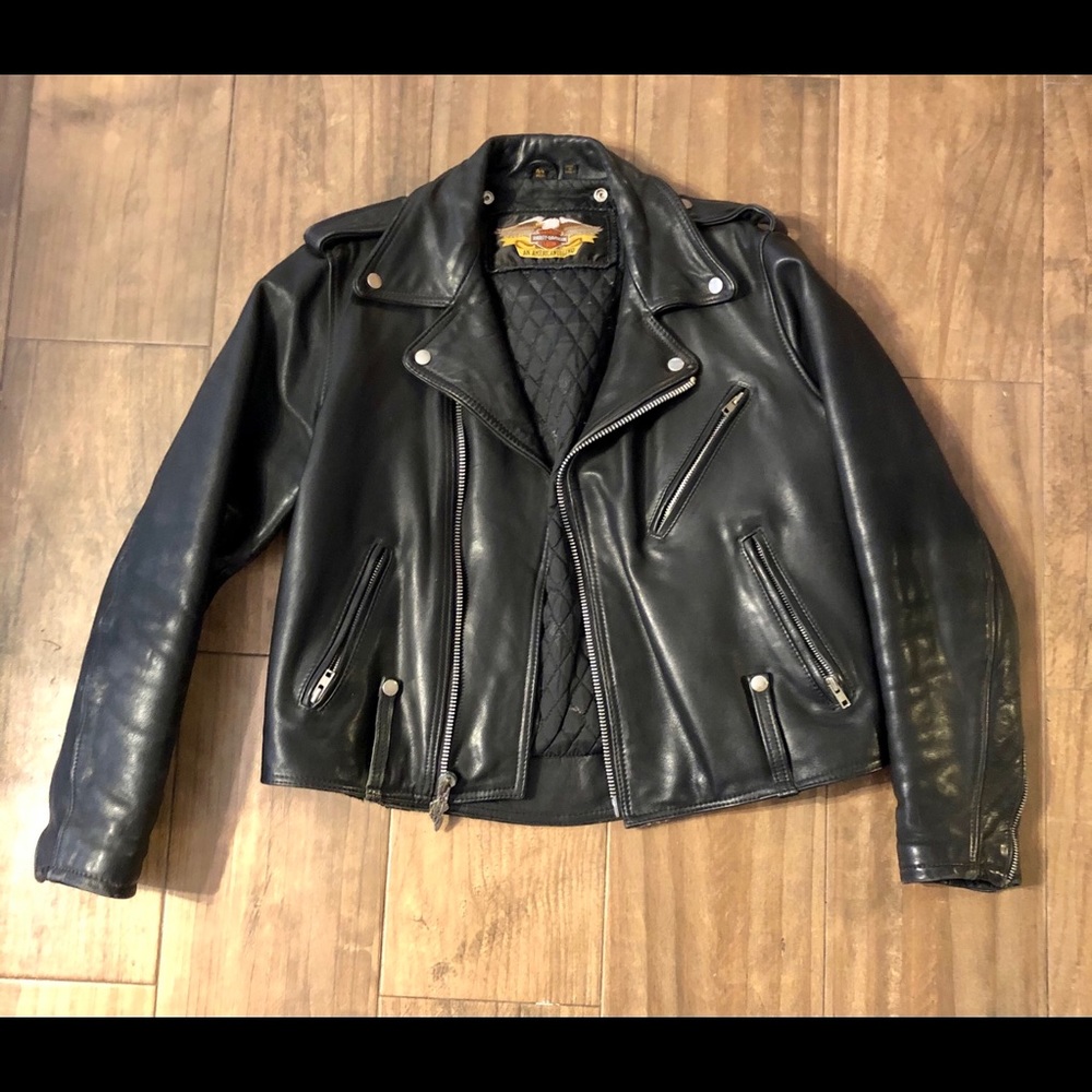 Real leather Harley Davison Moto Jacket size 44